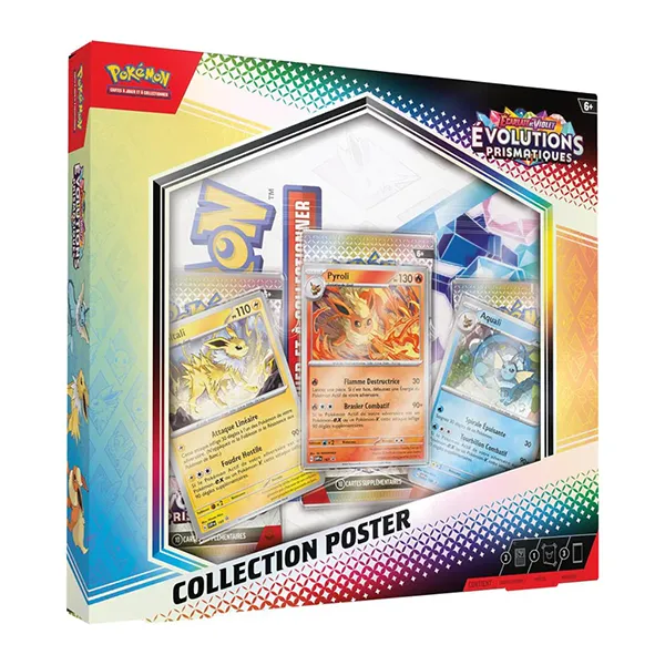 coffret collection poster pokémon évolutions prismatiques